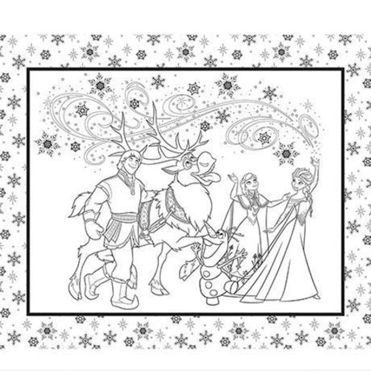 Frozen Coloring Collection - Frozen Main Characters Panel - Multi